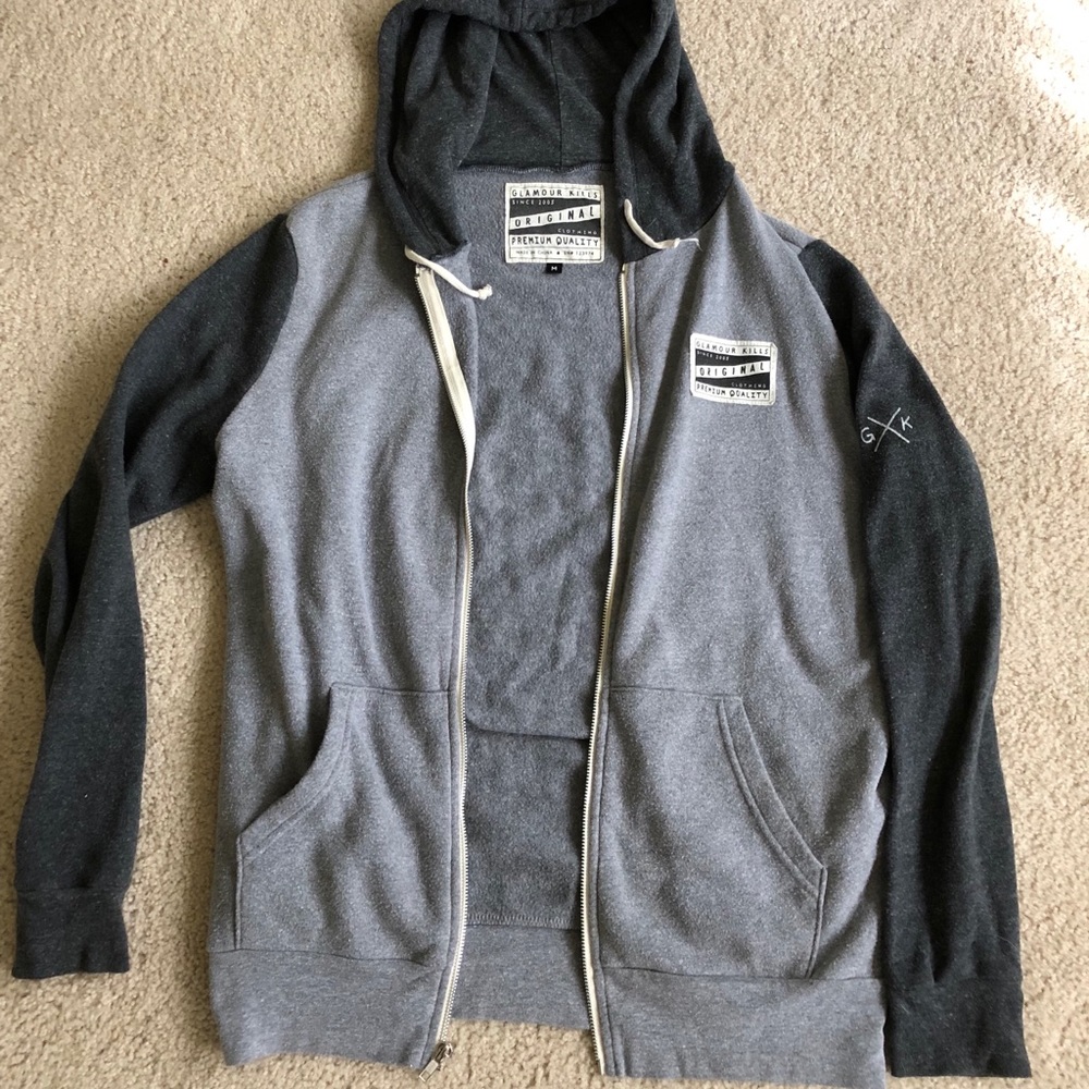 Unique full zip hoodie